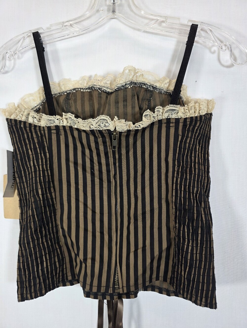 NWT Spin Doctor Steampunk Stripe Bustier Skirt Set S - Picture 5 of 16